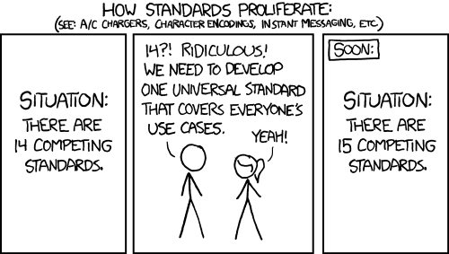 Standards are great. Let`s build a new one