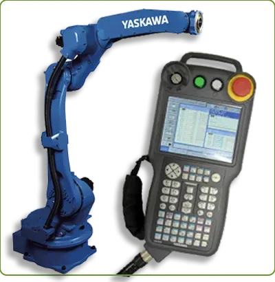 Interface controladora da Yaskawa com um braço robótico (Muito complexo pra uma mente em desenvolvimento)